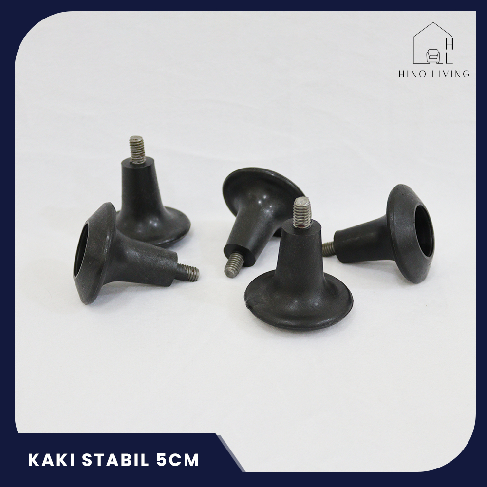 KAKI STABIL DIVAN/SPRINGBED HITAM 5 CM