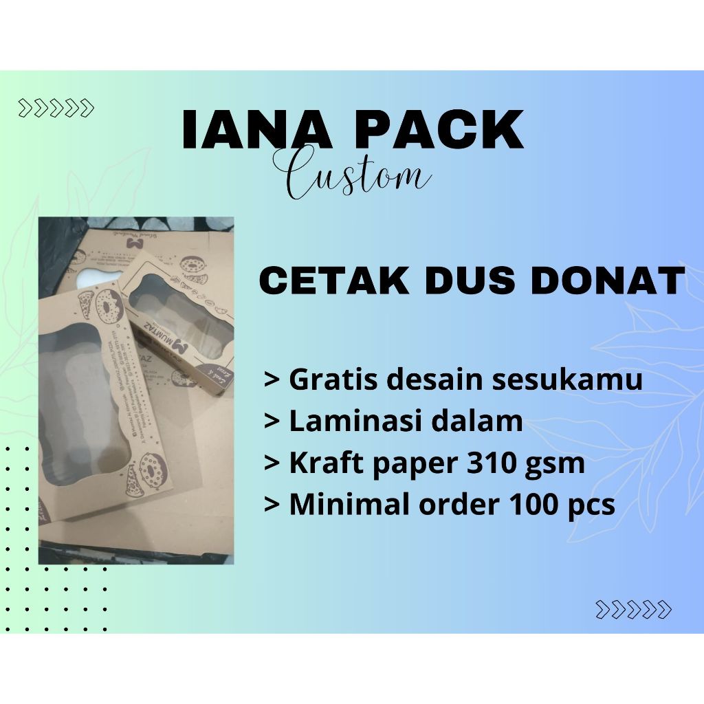 Dus Donat Kraft Custom / Cetak custom dus donat