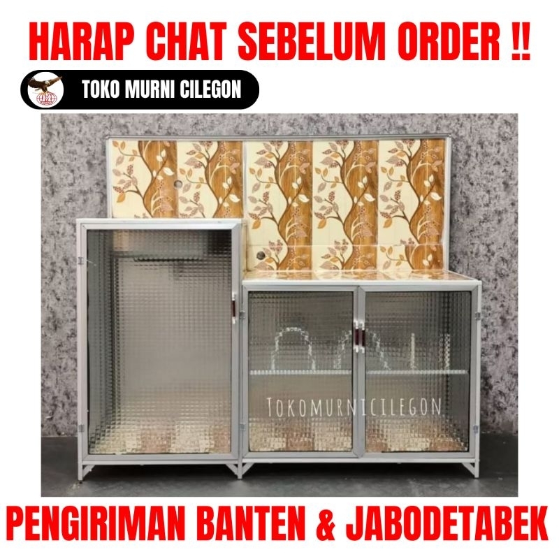 Rak Kompor + Wastafel Undak 3 Pintu (free ongkir cilegon serang kota)