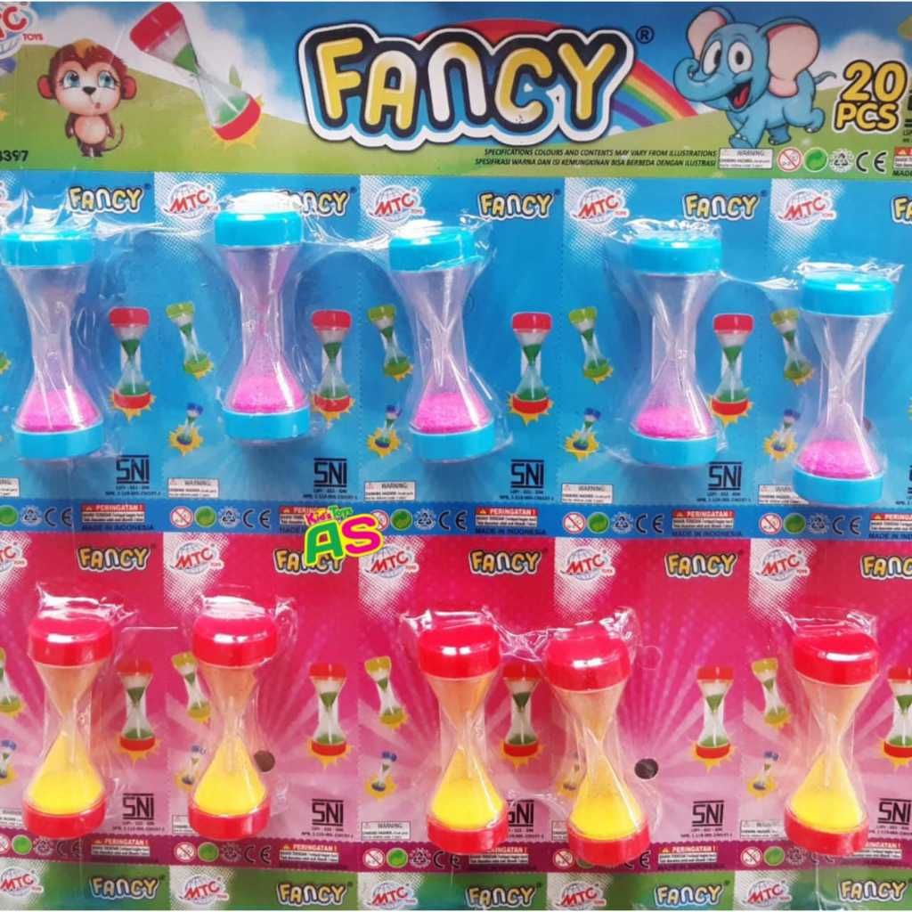 MAINAN JAM PASIR FANCY MD 3397 / MAINAN EDUKASI JAM PASIR WARNA WARNI / JAM PASIR Murah Lucu Warna W