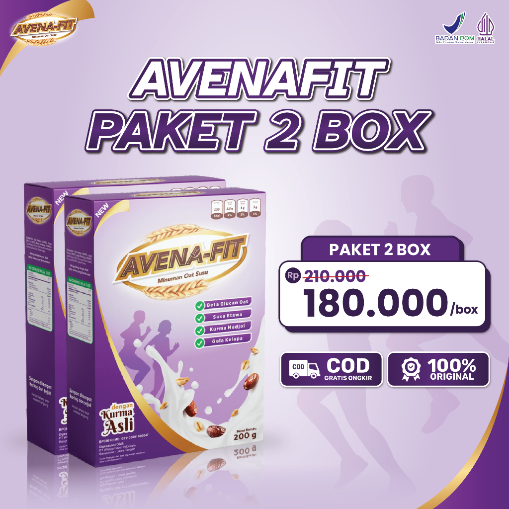 

PAKET 2 BOX AVENAFIT - MENU SARAPAN UNTUK MEMBANTU MASALAH KOLESTEROL DAN PENCERNAAN MENGGUNAKAN