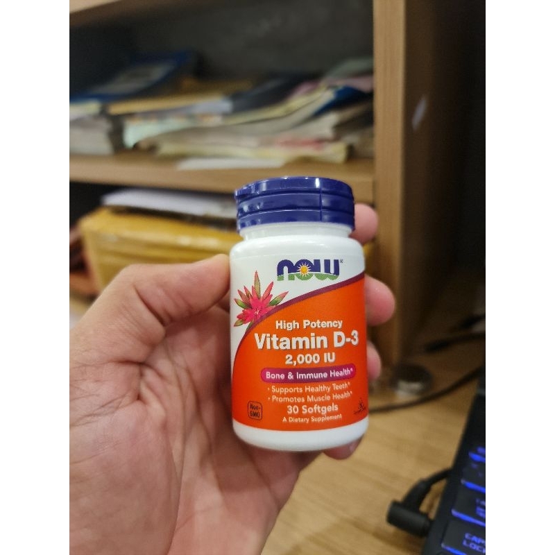Now Foods Vitamin D3 2000 IU 30 Softgels For Immunity Now D-3 vitamin D 3