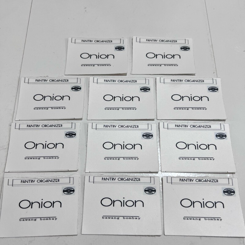 

STIKER SAJA TEMPAT BAWANG HARGA PER PCS label tulisan bawang dapur dan laundry room dapur aesthetic