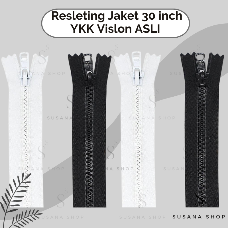 Resleting Jaket YKK Vislon ASLI 30 inch ( 75 cm) / Resleting Jaket Plastik Merk YKK ASLI