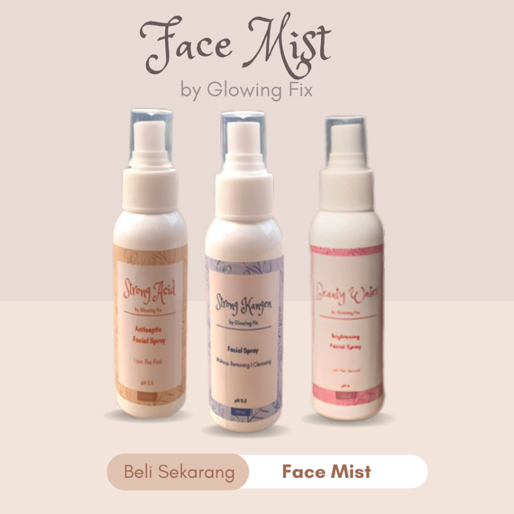 [100ml] BEAUTY WATER pH6 - STRONG ACID pH 2.5 - STRONG KANGEN pH 11.5 by Face Mist Facial Spray untu