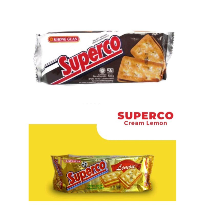 

Khong Guan Superco Coklat , Lemon 138gr / Biskuit Crackers Malkist Coklat / Biscuit Chocolate / Malkist Cokelat / Biskuit Rasa Lemon / Biskuit Khong Guan / Malkist Dengan Krim Rasa / Superco Biskuit Malkist / Biskuit Lemon Puff / Biskuit Krim Lemon