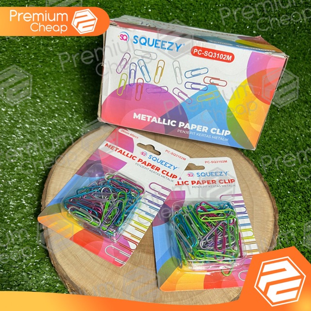 

[12 PACK] Paperclip Squeezy Metallic Metalik