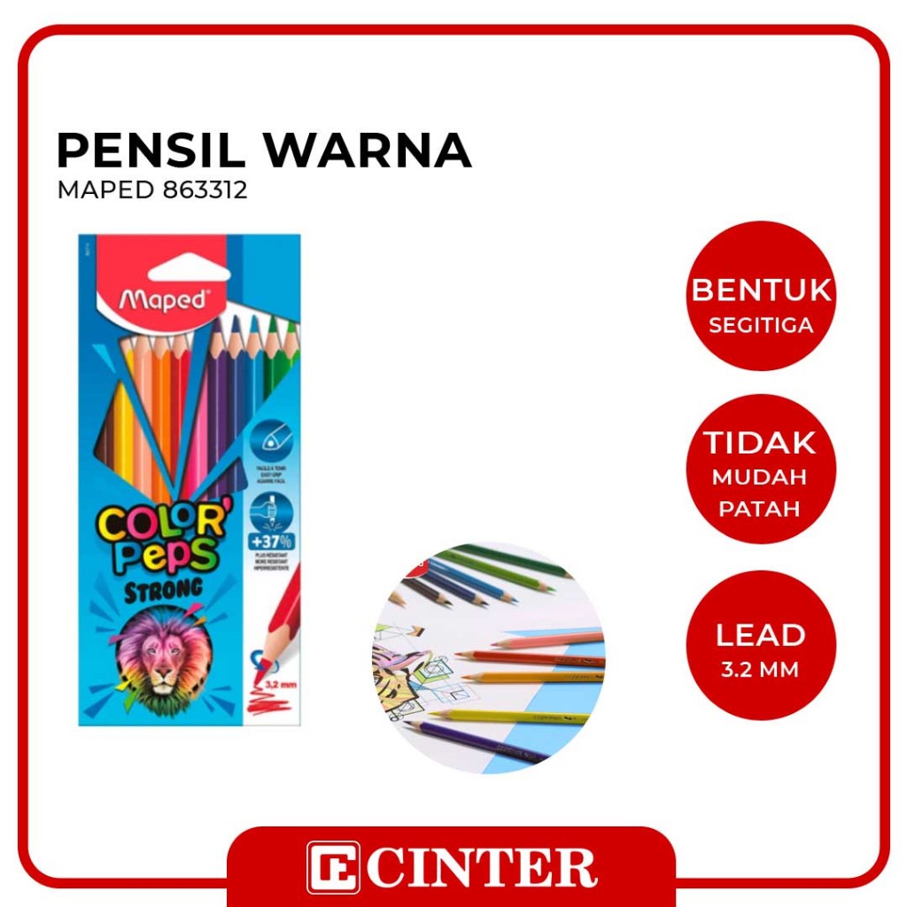 

MAPED - [FREE GIFT] COLOR PENCIL / PENSIL WARNA / COLOR PEPS STRONG 12W 862712