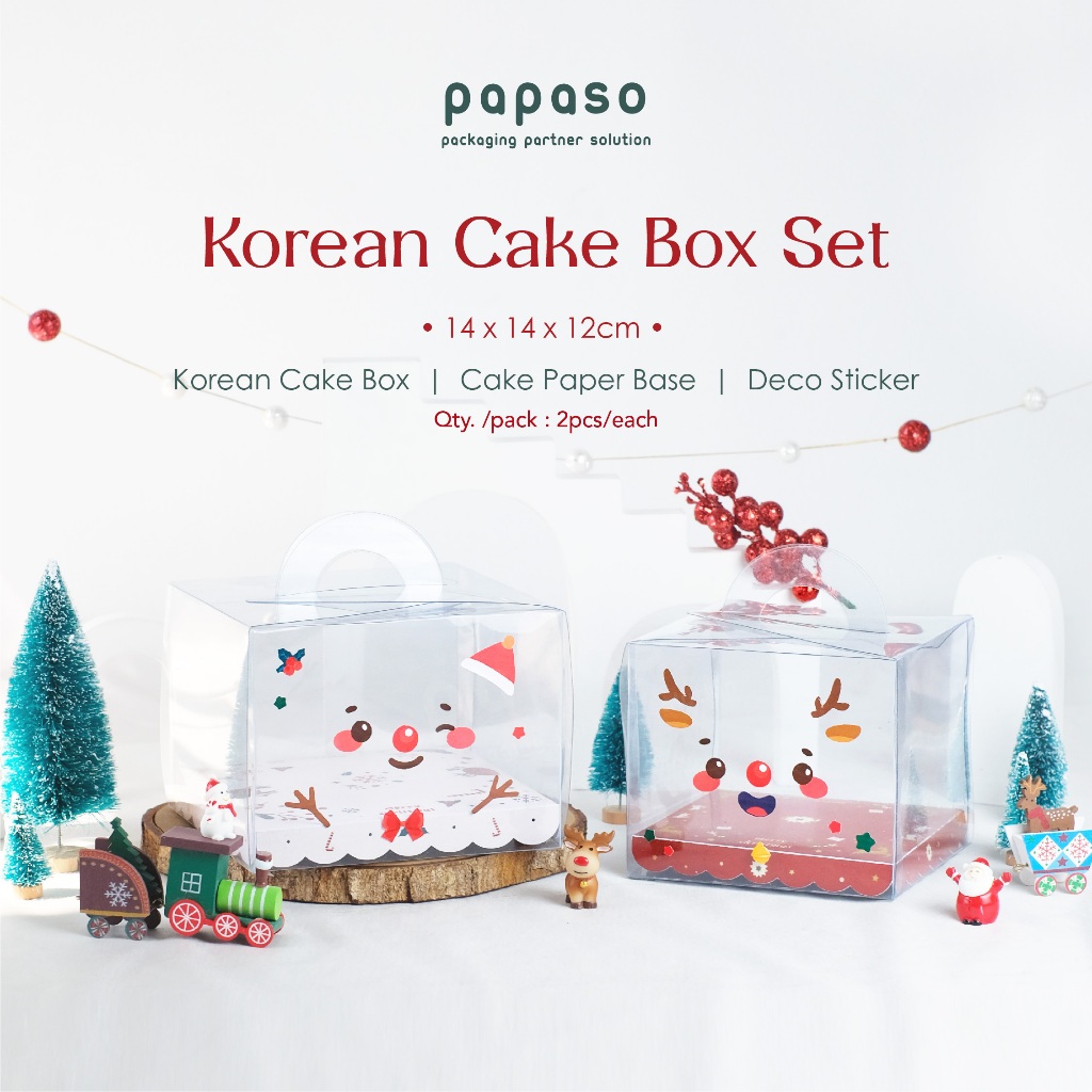 

Box Mika Natal/ Korean Box Christmas / Box Bening Natal/ Box Transparant Natal / Gable Box Mika Natal