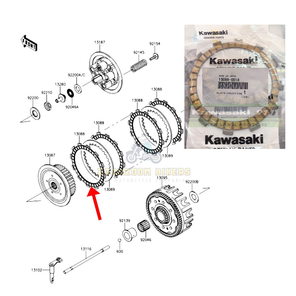 KAMPAS KOPLING KX250F