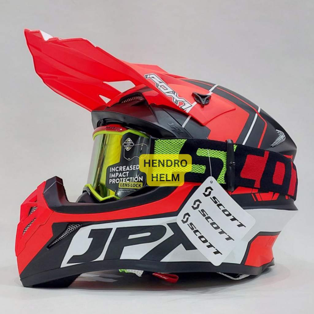 Helm Jpx Cross Fox1 X31 Red Dop Orange Google