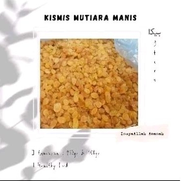 

Kismis Mutiara Manis 100gr, 250gr & 500gr