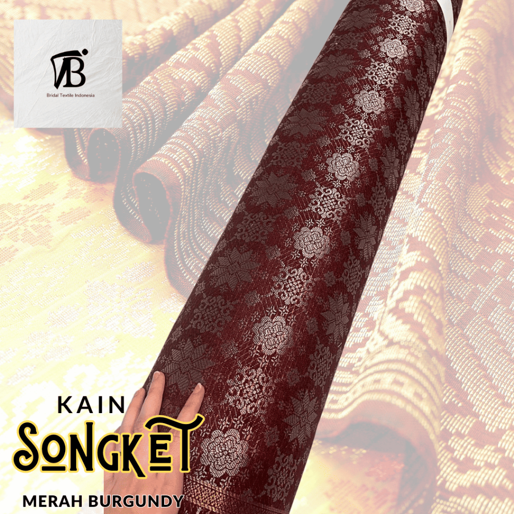 Kain Bahan Songket Tenun Palembang Premium Quality | Bahan Bakal Rok Songket Tenun Palembang | Kain 