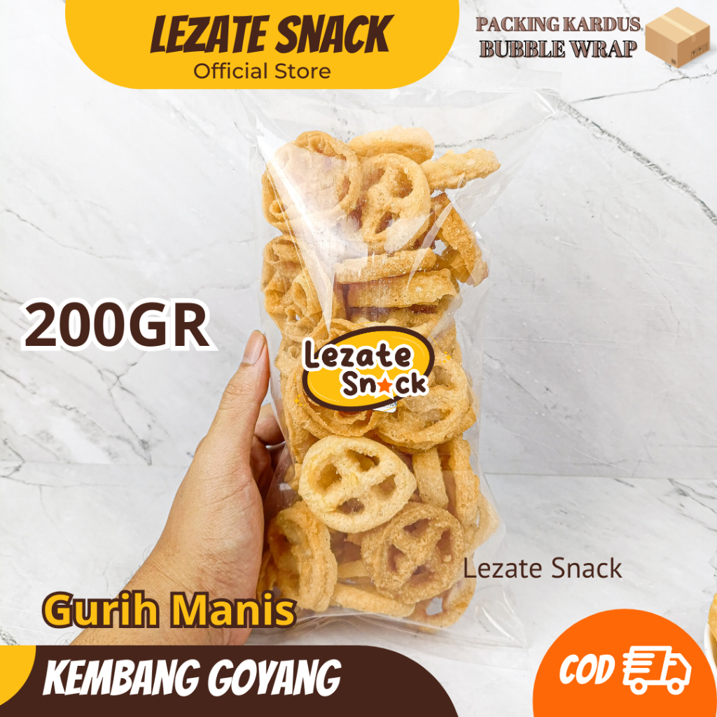 

Kue Kembang Goyang 200gr Gurih Manis Murah / Kue Kripik Kembang Seroja Rasa Wijen Khas Betawi