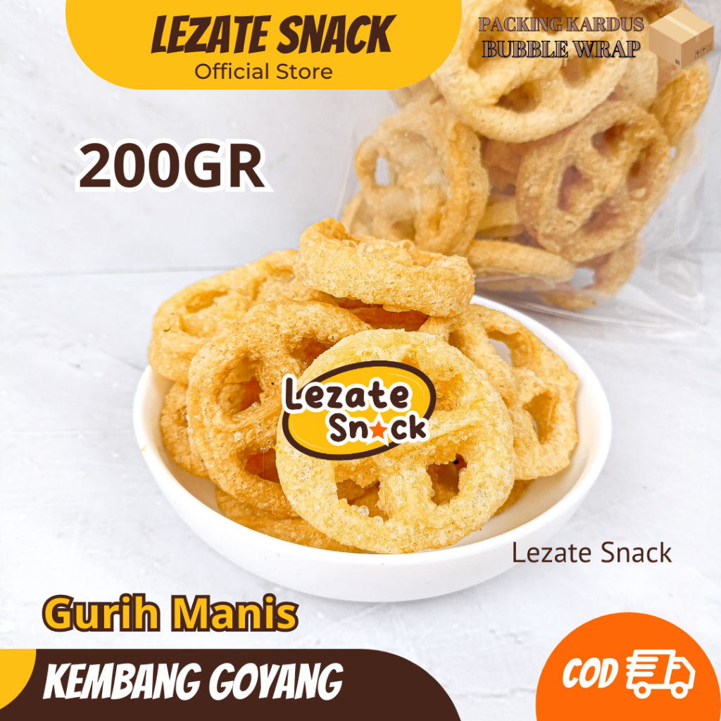 

Kue Kembang Goyang 200gr Gurih Manis Murah / Kue Kripik Kembang Seroja Rasa Wijen Khas Betawi SEDAP SNACK