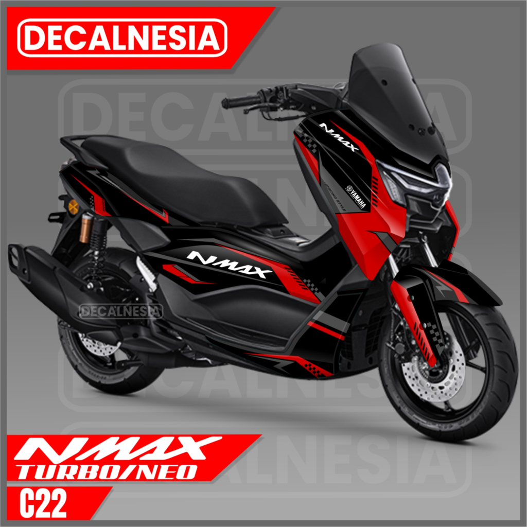 Stiker Nmax Turbo Full Body Decal Sticker Motor Nmax Neo Variasi Simple Racing Modifikasi Keren List