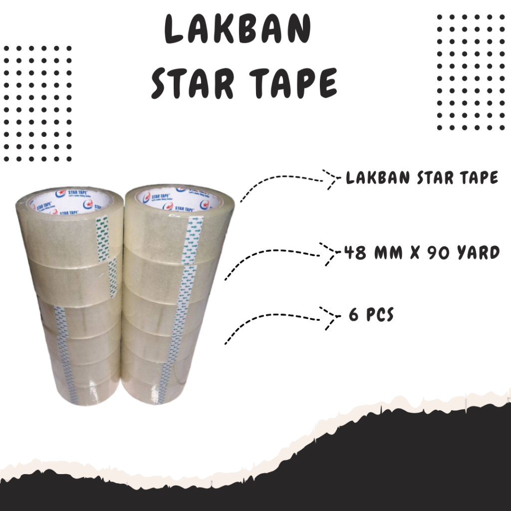 

lakban bening startape 48 mm x 90 yard 6 pcs