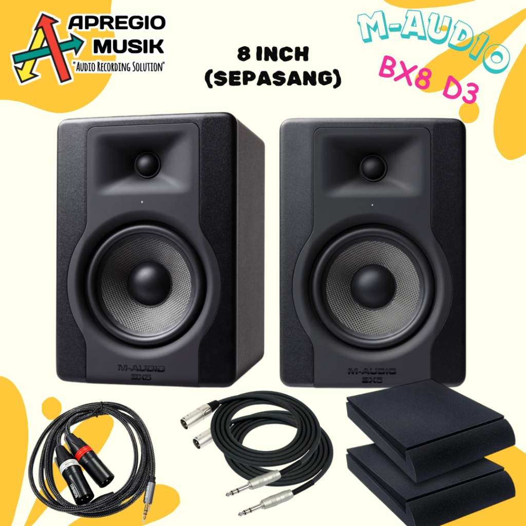 Maudio M-AUDIO BX8 D3 Speaker Monitor 8 inch Flat recording Sepasang bukan yamaha HS8