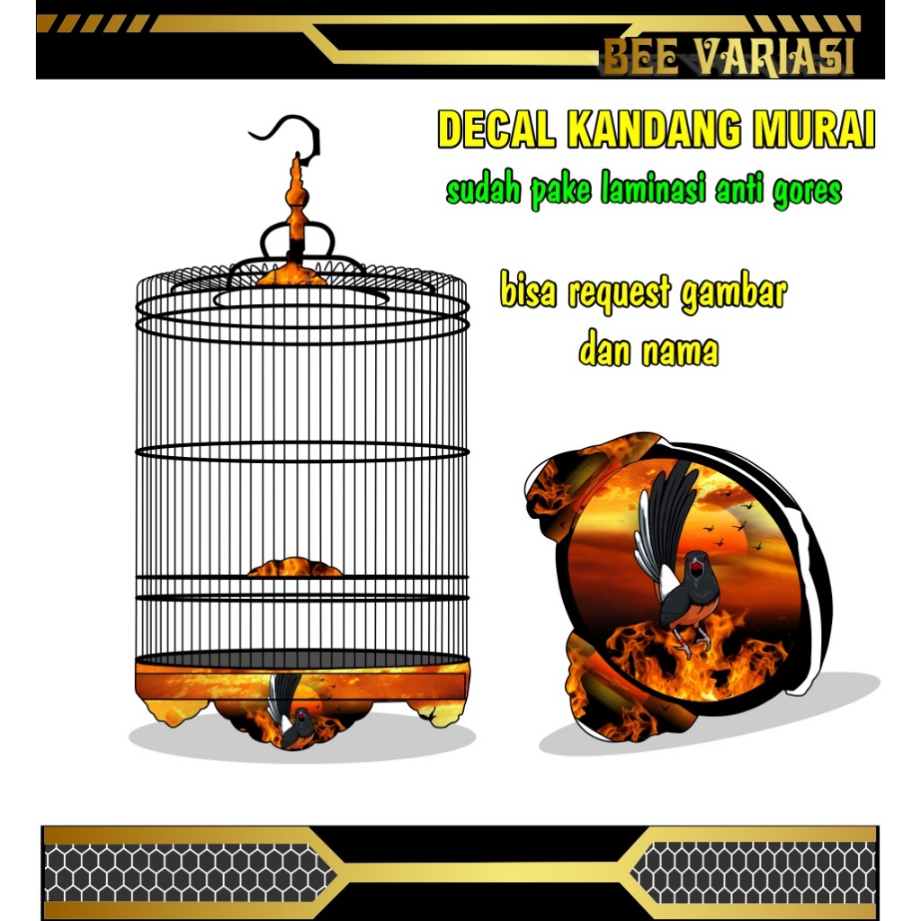 SENJA MURAI,kandang tebok, sticker sangkar murai, tebok murai ,stiker tebok murai ,sangkar murai, de