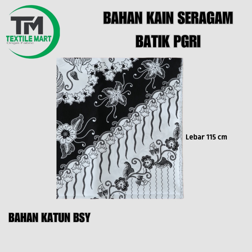 KAIN BATIK PGRI NASIONAL BAHAN KATUN | BATIK POLA PGRI RESMI REGISTER GUNUNGJATI | PGRI KATUN | BAHA
