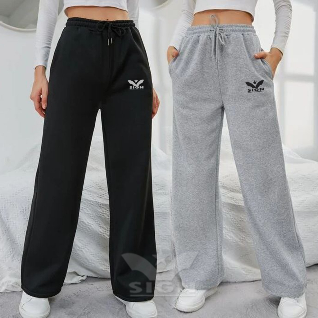 Sweatpants reguler Celana panjang wanita / Celana santai  Korean Style