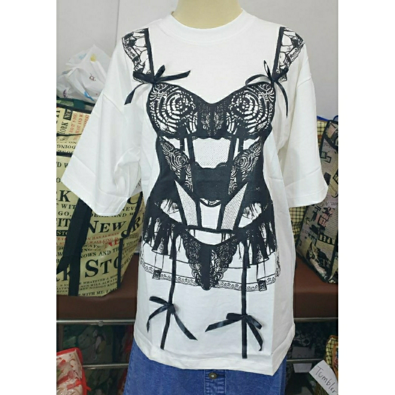 OVERSIZE TEE / JUMBO TEE. motif lingerie. impor bkk