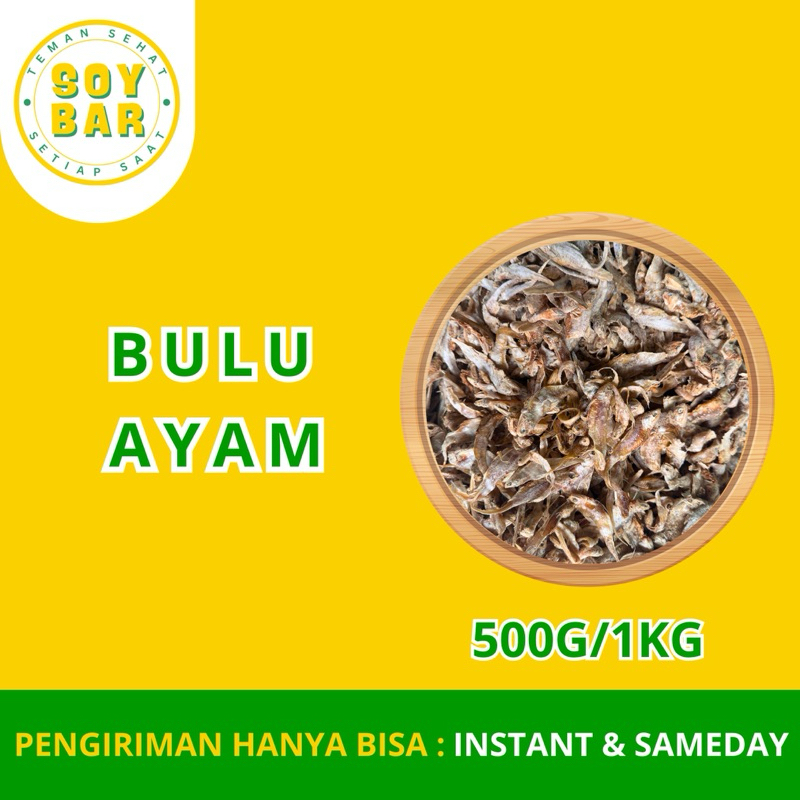 

Bulu Ayam | 500G / 1KG | Soybar