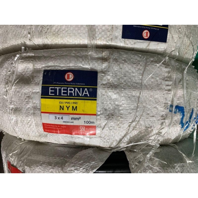 Eterna Kabel Tembaga NYM 3x4mm 100M