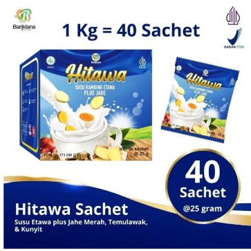 

Hitawa Sachet per Renceng Susu Kambing Etawa Plus Jahe Isi 40 Sachet