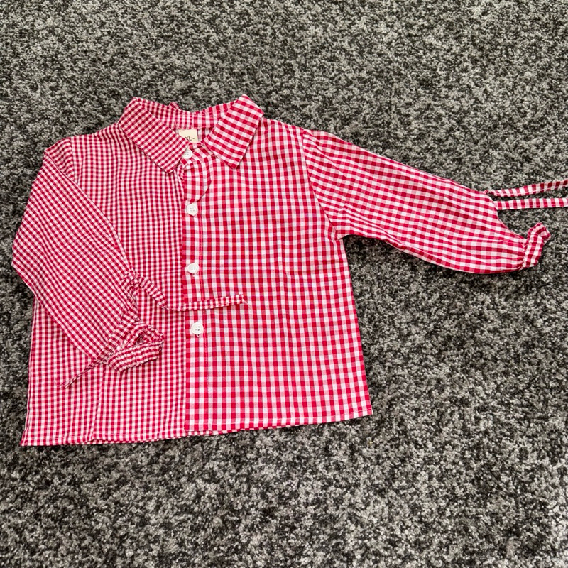 kemeja kotak-kotak lengan panjang anak perempuan