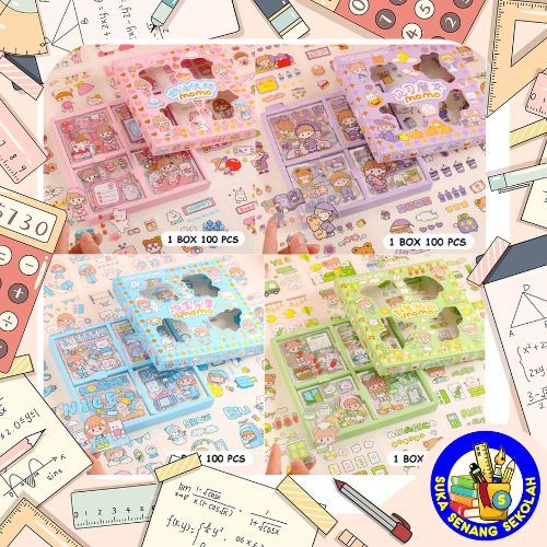 

100 Pcs Stiker Set Stiker Momo Kartun Aestitetic Waterproof SS0014