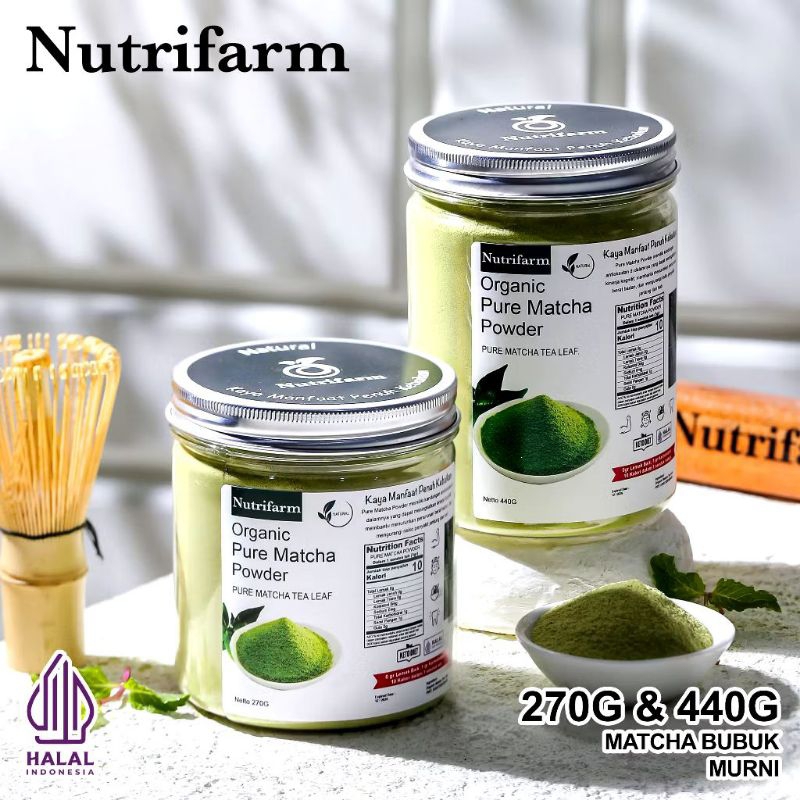 

(270g) Organic Pure Matcha Powder Premium Nutrifarm / Bubuk Matcha Original