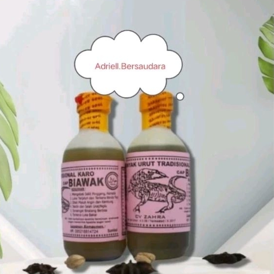 Minyak Urut Tradisional Karo Cap Biawak / Minyak Urut Karo 200ml