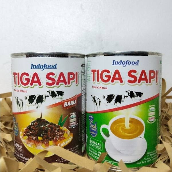 

Tiga Sapi Susu Kental Manis SKM Tiga Sapi 490gr Susu Putih dan Coklat