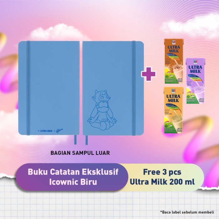 

Ultra Milk Icownic Collector Series - Buku Catatan Eksklusif Icownic Biru - Free Ultra Milk 3 Pcs 200 ml