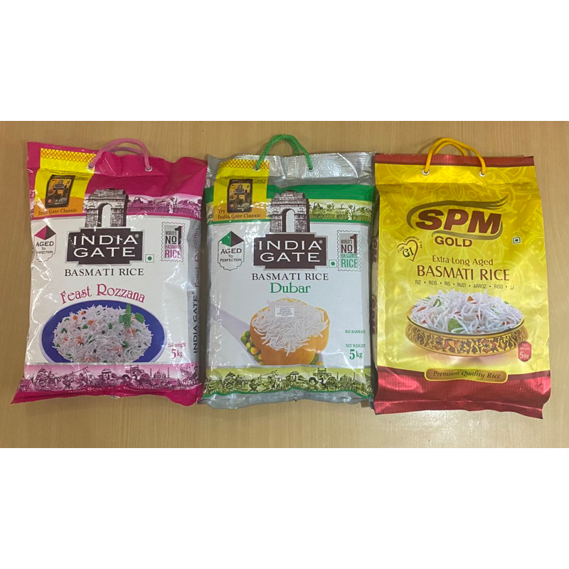 

India Gate Dubar / Rozzana Basmati Rice (Beras Biryani) (5kg) (Beras Basmati)