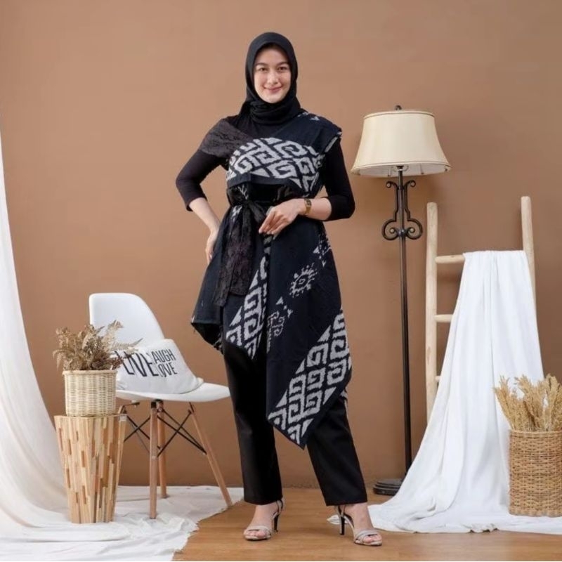 Baju Dress tenun wanita - tenun troso jepara