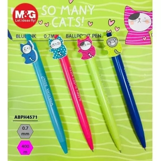 

Pulpen M&G ABPH4571 Super cute So many Cats 0.7mm cat ball pens Blue Ink 12pcs