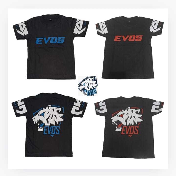baju kaos evos anak gaming ff 2-12 tahun