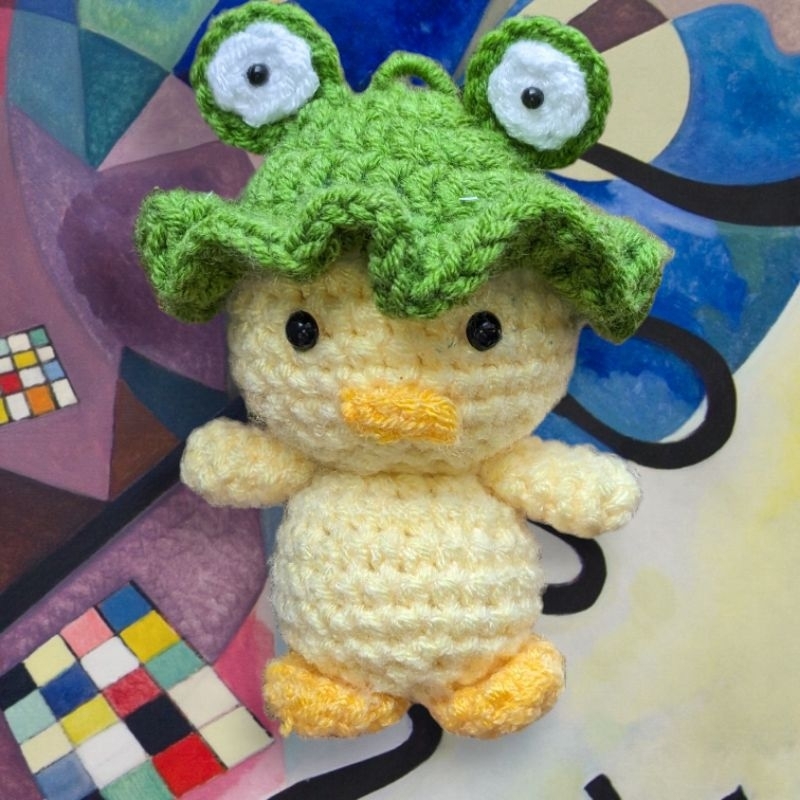 gantungan kunci bebek/gantungan kunci rajut/gantungan kunci/amigurumi bebek/gantungan kunci bebek be