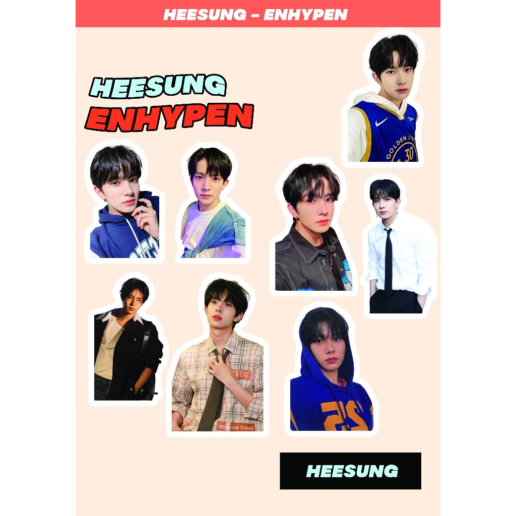 STIKER HEESUNG ENHYPEN I HEESUNG PHOTOCARD I STIKER HOLOGRAM ENHYPEN I STIKER HEESUNG KPOP I ENHYPEN