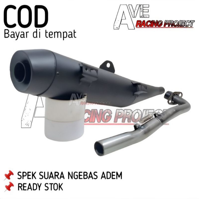 KNALPOT STANDAR RACING TSUKIGI SUPRA 125 FI ASTREA GRAND SUPRA FIT NEW 100 KHARISMA REVO BLADE DLL