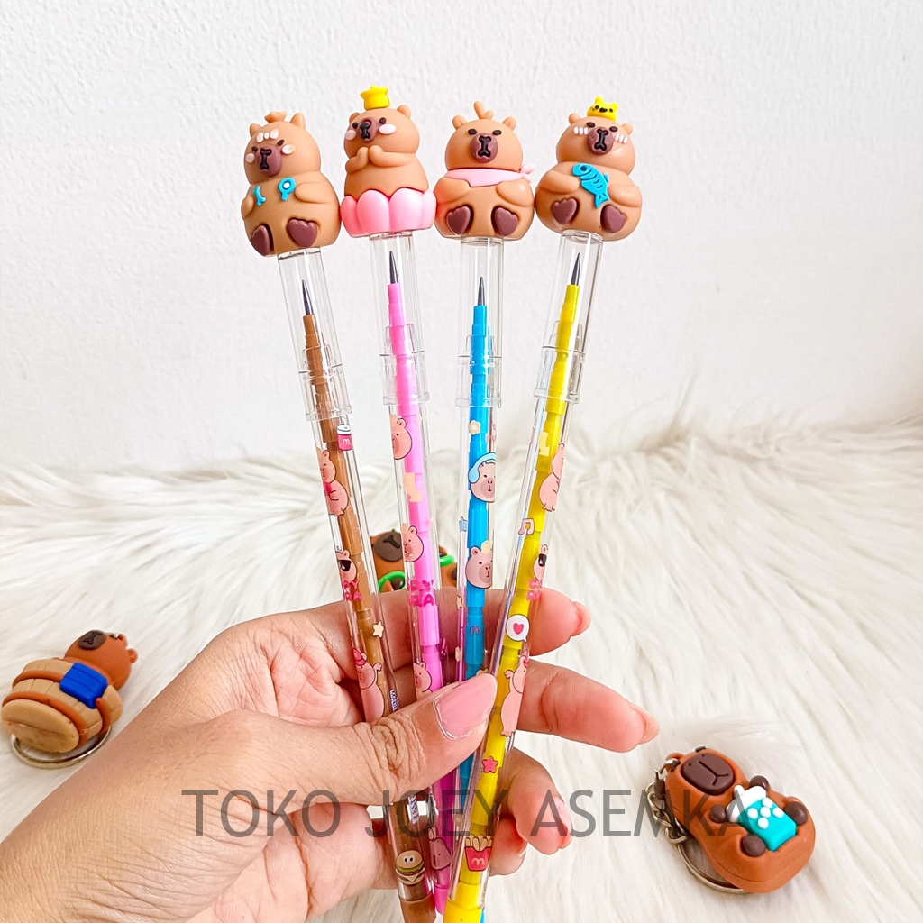 

PENSIL SUSUN CAPYBARA BENSIA LANTU PENCIL BISA DIISI ULANG PELURU CAPPIBARA KAPIBARA