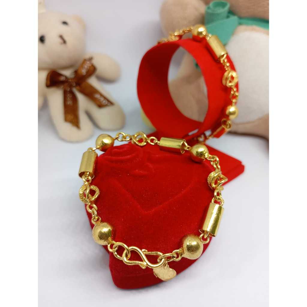 Gelang Bambu Lapis Emas Kristal