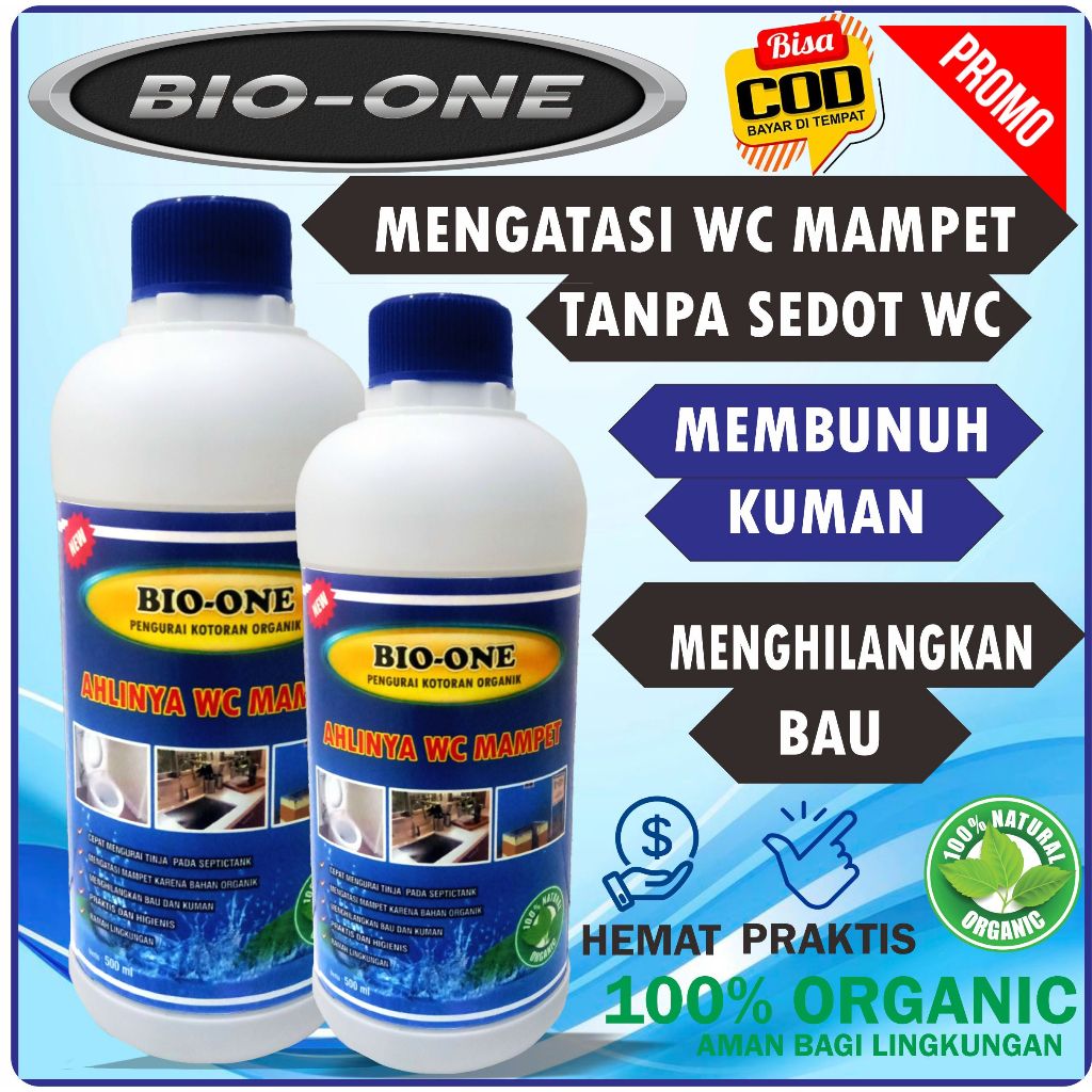 PROMO BIO ONE UNTUK WC MAMPET DAN PENUH BAU
