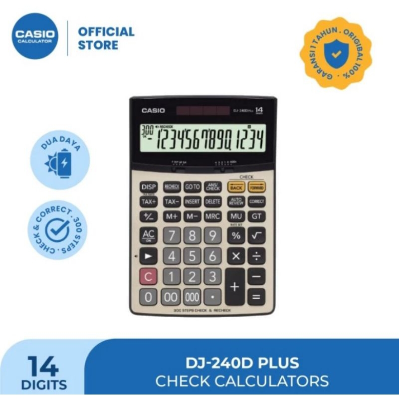 

Casio Practical Check Kalkulator DJ-240D Plus
