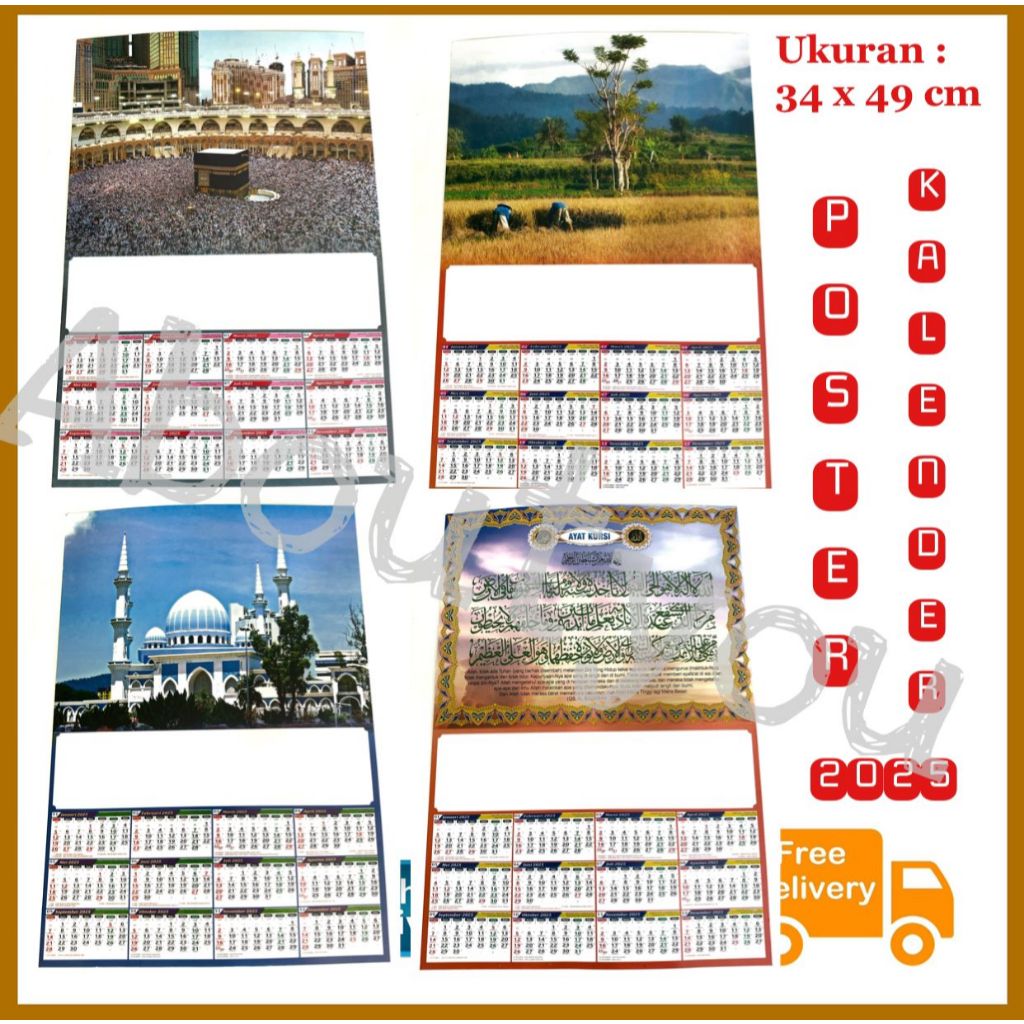 

Poster KALENDER Dinding 2025 TERBARU Calendar Tembok Kalender Karton Murah