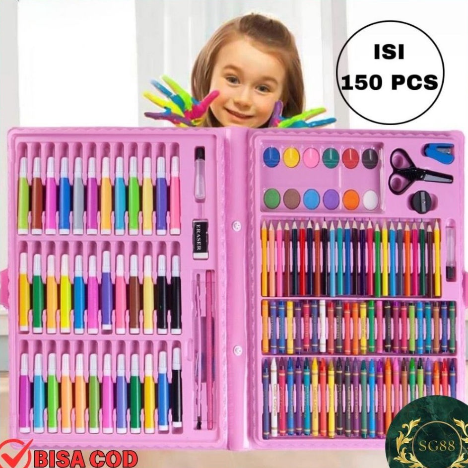 

Lebih Murah Stationary Set isi 15 pcs Alat Warna Crayon Set Alat Tulis Lukis Melukis Anak Set Pensil Warna Cat Air