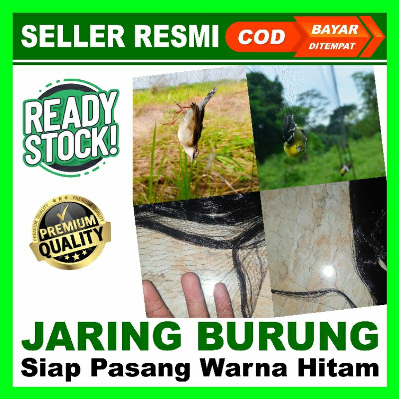jaring burung/jaring segala burung/jaring burung siap pasang warna hitam/jaring termurah
