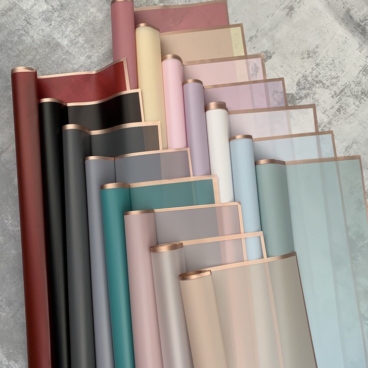 

Diskon sd 6 2 LEMBAR Kertas Cellophane Buket Bunga Gold Line 1 PACK Flower Wrapping Paper Celophane Chellophane Murah untuk Snack Uang